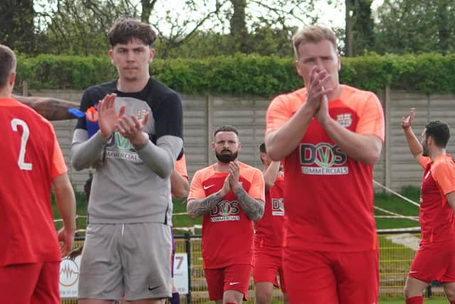 Melton thank fans after Saturday's draw. Photo by Mark Woolterton.