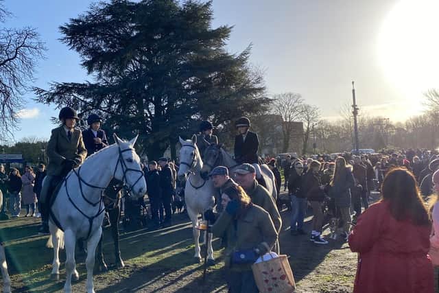 Hundreds gather for traditional Melton Mowbray New Year hunt meet