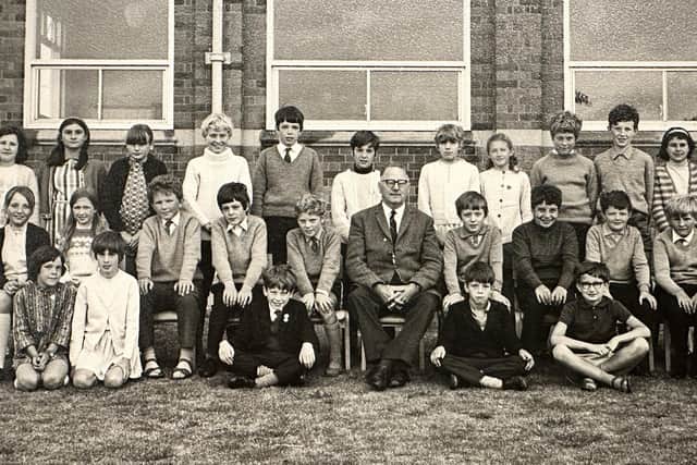 A young Tony Roe pictured on the front row at Brownlow Primary School in 1969