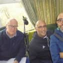 Community Media Association's visit to 103 The Eye, from left, Richard Hilton (treasurer); Javed Sattar (vice-chairman) and Vijay Umrao (chairman)