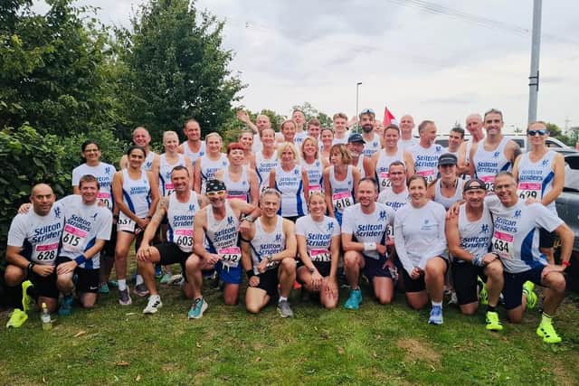 Stilton Striders members in record turn out at Joy Cann 5 race.