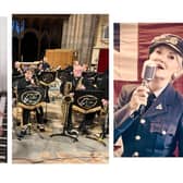 Three of the performers at October's community concert to be staged by The Spotlight Theatre Group, from left: Thomas Corden, Belvoir Big Band and Lady Lindy
