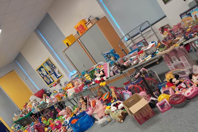 Some of the hundreds of toys donated by Melton families this Christmas