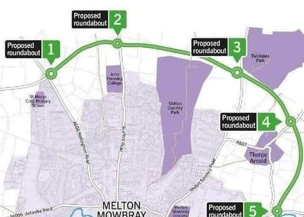 The northern section of the approved route for Melton's partial bypass
