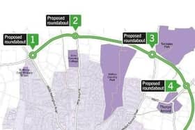 The northern section of the approved route for Melton's partial bypass