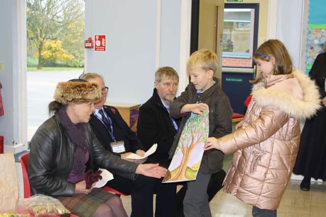 The children presented a special card and gifts as a "thank you" for all of Francesca's hard work and time.