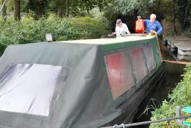 The Wreake Voyager which has been damaged by vandals