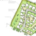 The plans for 34 new homes at Canal Lane in Hose