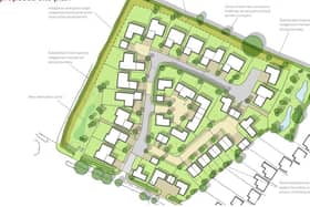 The plans for 34 new homes at Canal Lane in Hose