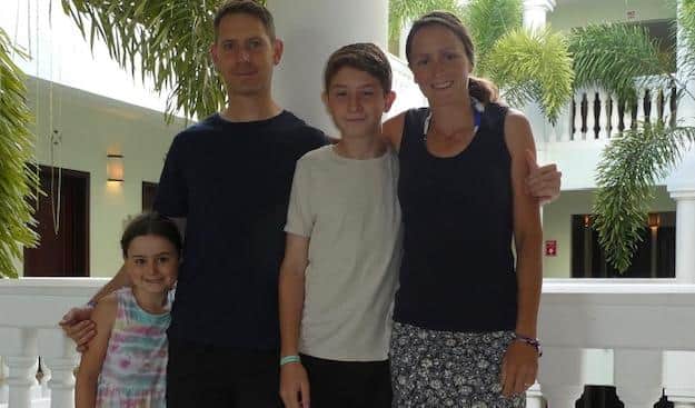 The Betts family pictured together a few years ago