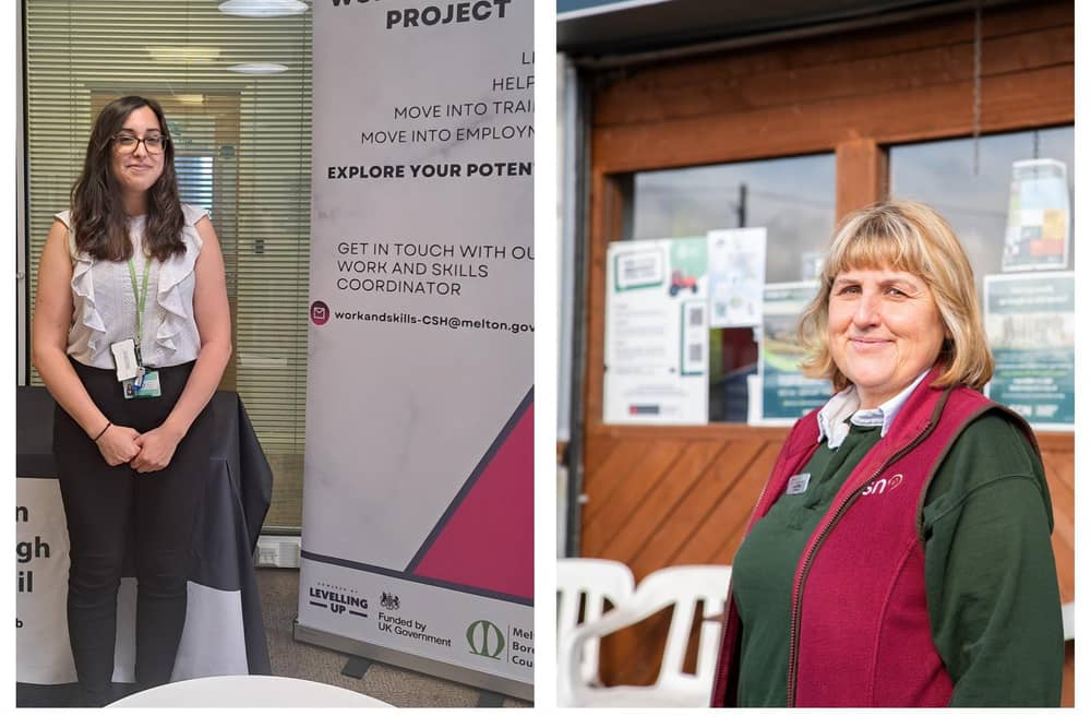 The council's Work and Skills project (left) and health checks for farmers will continue to receive UKSPF funding in the Melton borough