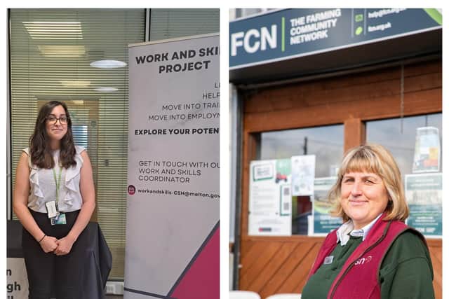 The council's Work and Skills project (left) and health checks for farmers will continue to receive UKSPF funding in the Melton borough