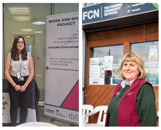 The council's Work and Skills project (left) and health checks for farmers will continue to receive UKSPF funding in the Melton borough