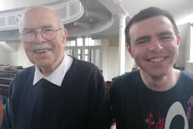 Victor Phillips with grandson Thomas Corden