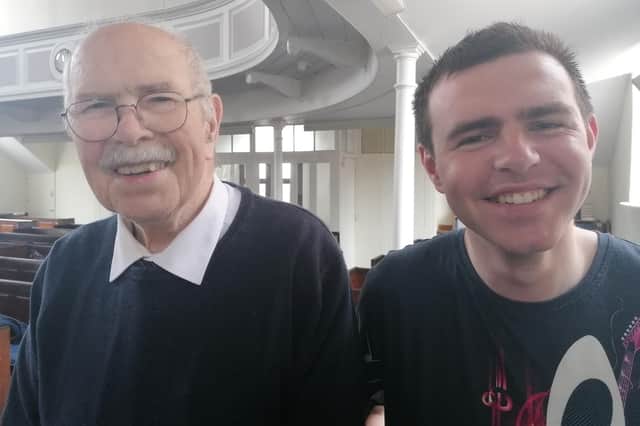 Victor Phillips with grandson Thomas Corden