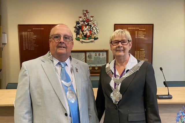 New Mayor of Melton, Councillor Siggy Atherton, with her husband and consort, Councillor Ian Atherton