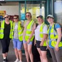 Rob Morrish with colleagues from Morrisons who also took part in the charity walk from the Melton store to the one in Loughborough