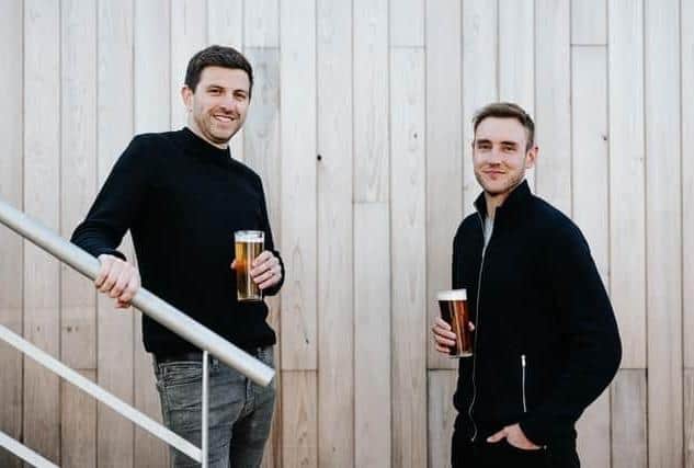 Harry Gurney (left) and Stuart Broad - their pubs were both recognised by judges in the awards