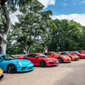 Supercars at a Father's Day event at Belvoir Castle