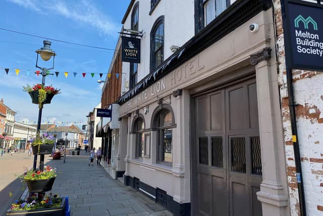 The White Lion pub which is to reopen in Melton Mowbray in July
