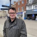 Former BBC political reporter Tony Roe pictured in Melton Mowbray Market Place