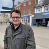 Former BBC political reporter Tony Roe pictured in Melton Mowbray Market Place