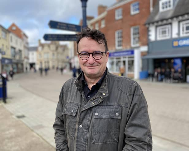 Former BBC political reporter Tony Roe pictured in Melton Mowbray Market Place