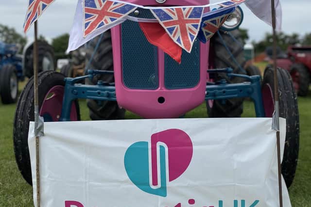 The fundraising pink tractor