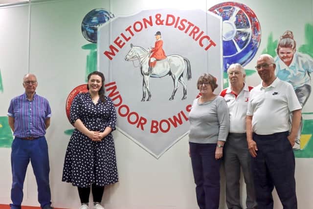 Melton MP Alicia Kearns, with, from left: Chris Fleckney (Director and Company Secretary), Carol Pick (Club President), Dave Pick (Men’s Captain and coach), Dave Armstrong (Director - Marketing)