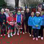 Competitors in the spirit at Melton Tennis Club's festive tournament.