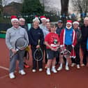 Competitors in the spirit at Melton Tennis Club's festive tournament.
