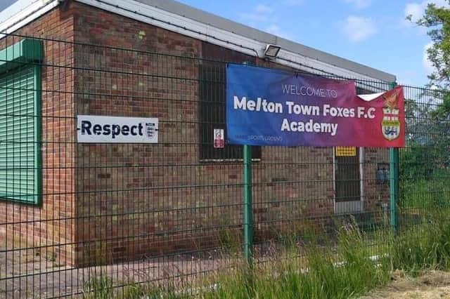 Melton Town Foxes Junior Football Club's Saxby Road clubhouse