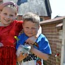 Youngsters enjoying the open gardens event organised by Friends of St John's Church in Melton