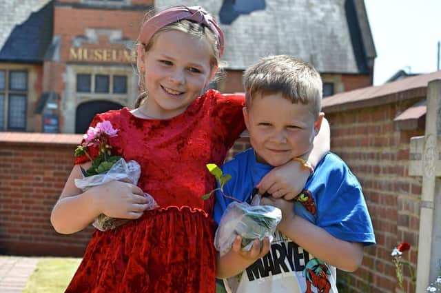 Youngsters enjoying the open gardens event organised by Friends of St John's Church in Melton