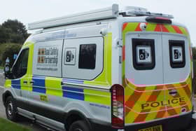 A Leicestershire Police mobile speed camera van