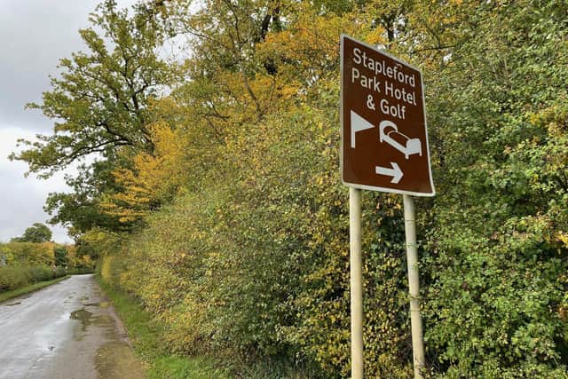 The road leading to Stapleford Park Hotel, which has now ceased trading