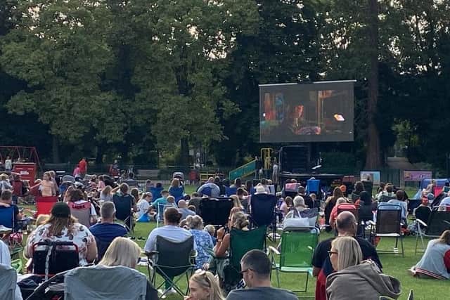 A previous movie event on the big screen at Melton's Play Close Park