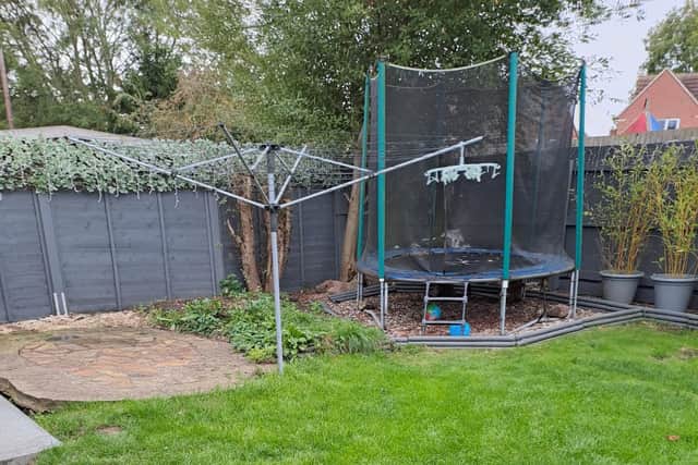 The Hayden family garden at Asfordby before the charity volunteers moved in to transform it