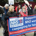 Thousands of campaigners and NHS workers have joined protests across England.