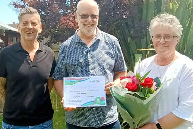Judy and Nigel foster carers with Nexus Fostering alongside Simon, Area Manager for East Midlands