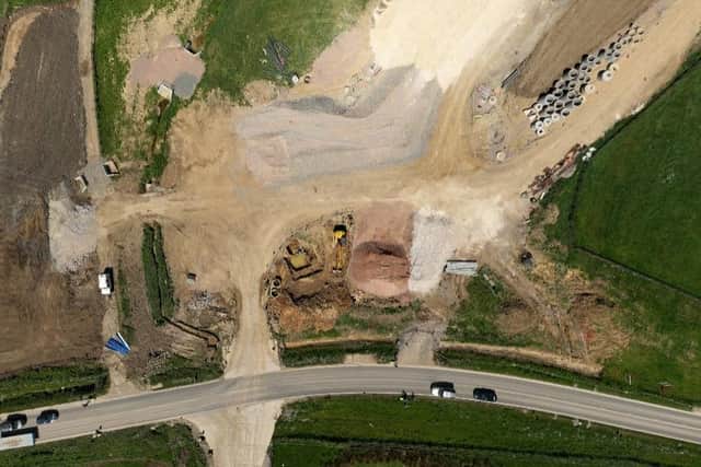 The site of roundabout five which will connect the B676 Saxby Road with the NEMMDR