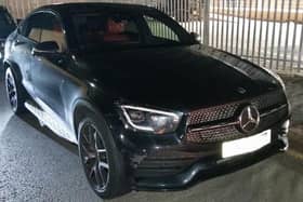 A Mercedes seized by Leicestershire Police as part of Operation Hopper