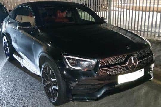 A Mercedes seized by Leicestershire Police as part of Operation Hopper