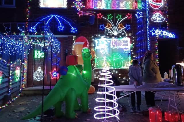 The decorated family house in Stirling Road which raised money for charity