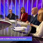 The panel pictured during Thursday's episode of Question Time at Melton Theatre
