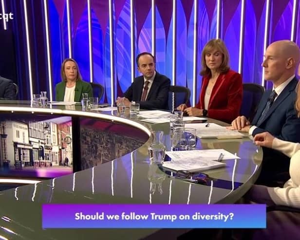 The panel pictured during Thursday's episode of Question Time at Melton Theatre