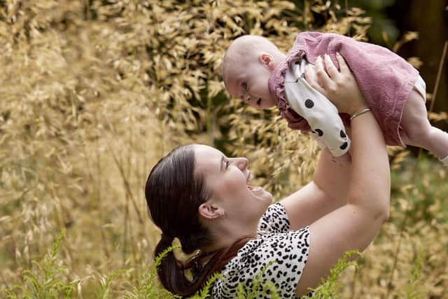 Willow Seagrave, who is approaching her first birthday, with mum Chloe