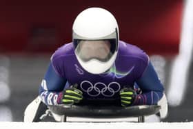 CORTINA D'AMPEZZO, ITALY - FEBRUARY 10: Amelia Coltman of Team Great Britain participates during Women's Training Heat 4 on day four of the Milano Cortina 2026 Winter Olympic games at Cortina Sliding Centre on February 10, 2026 in Cortina d'Ampezzo, Italy. (Photo by Richard Heathcote/Getty Images)