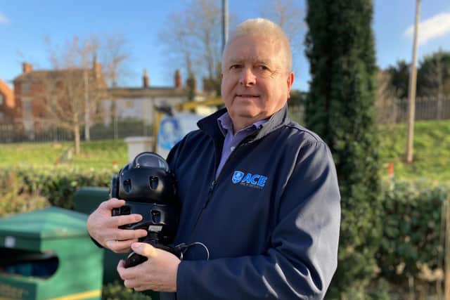 ACE director Kevin Burraway holding one of the new HD CCTV cameras being installed in Melton from today