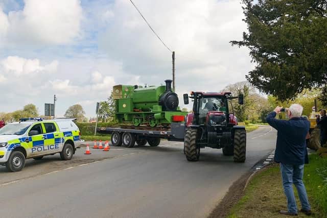 The Lord Granby is towed away from its Stathern workshop
Photo ADAM SHAW